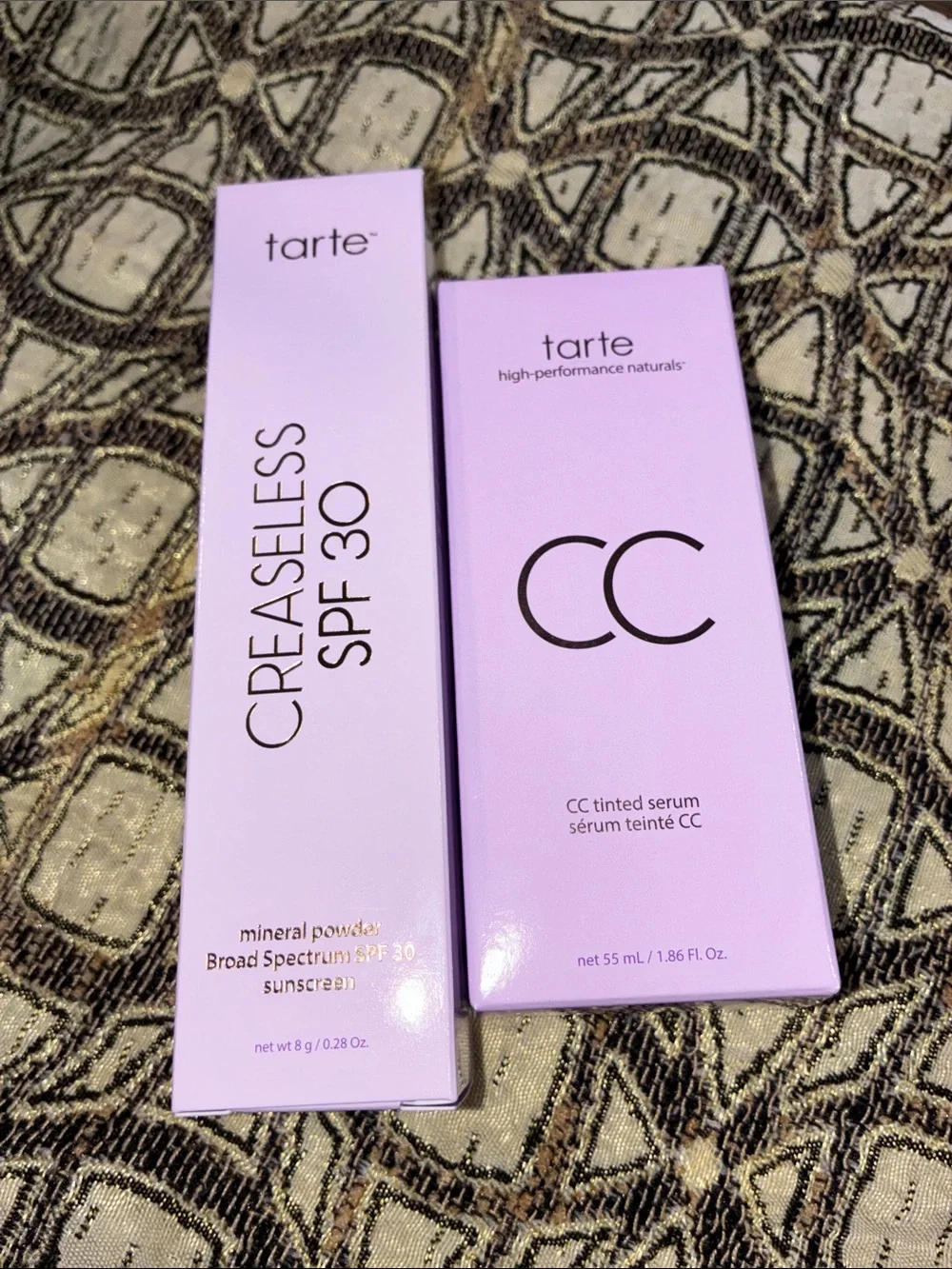 2 pack tarte Creaseless SPF 30 Mineral Stick - Lavender Tube with Brush